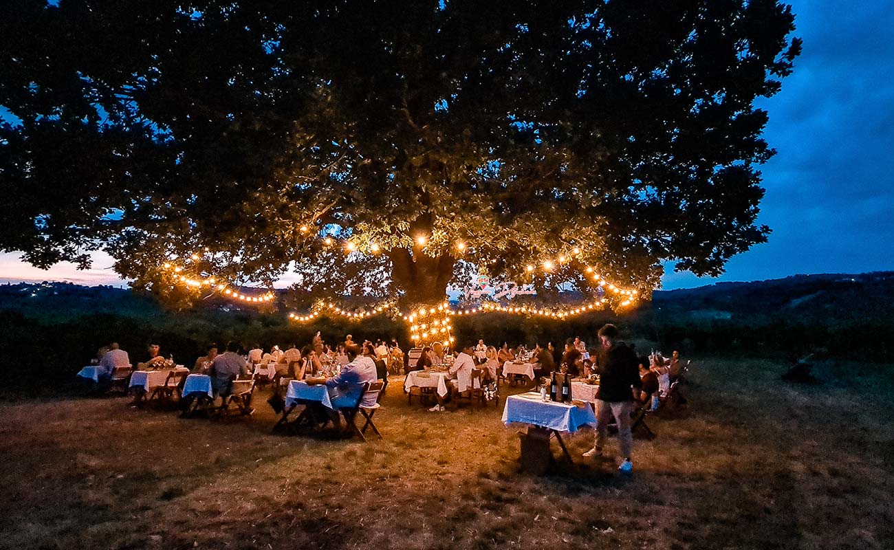 Cena in vigna Oltrepò pavese